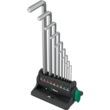 Набір Г-подібних ключів WERA 950/9 Hex-Plus 8, хромованих, пластиковий тримач, 05022102001