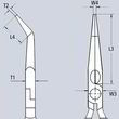 Плоскі круглогубці з ріжучими кромками Knipex 25 26 160 (загнуті). Фото-2