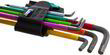 Набор Г-образных ключей WERA, 950/7 Hex-Plus Multicolour Magnet 1, метрических, BlackLaser, 05022534001. Фото-2