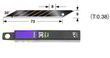 Леза сегментні Premium 9мм TAJIMA Acute Angle Razar Black Blades CB39RB кут нахилу 30 °, 10 шт. Фото-2