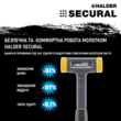 Молоток безінерційний HALDER SECURAL PLUS гумово/сталева рукоятка прямокутний бойок 30x40 поліуретан, 3380.140. Фото-6
