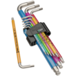 Набір Г-подібних ключів WERA 3950/9 Hex-Plus Multicolour HF Stainless 1, метричних, нержавіюча сталь, з фіксуючою функцією, 05022699001. Фото-2