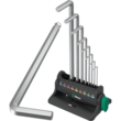 Набір Г-подібних ключів WERA 950/9 Hex-Plus 8, хромованих, пластиковий тримач, 05022102001. Фото-3