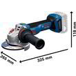 Болгарка Bosch GWS 18V-11 Professional 06019N4100. Фото-2