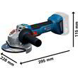Болгарка Bosch GWS 18V-8 Professional 06019N9021. Фото-3